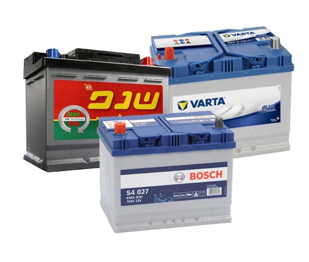 מגוון מותגים מובילים: שנפ, Bosch ,Varta לכל סוגי הרכבים